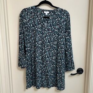 J.Jill sleeved floral Tunic
